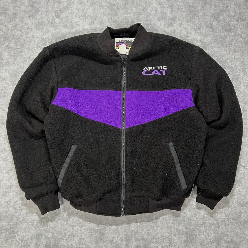 Vintage Arctic Cat Arctic Wear Shadow Jacket Fleece snowmobile mens Large